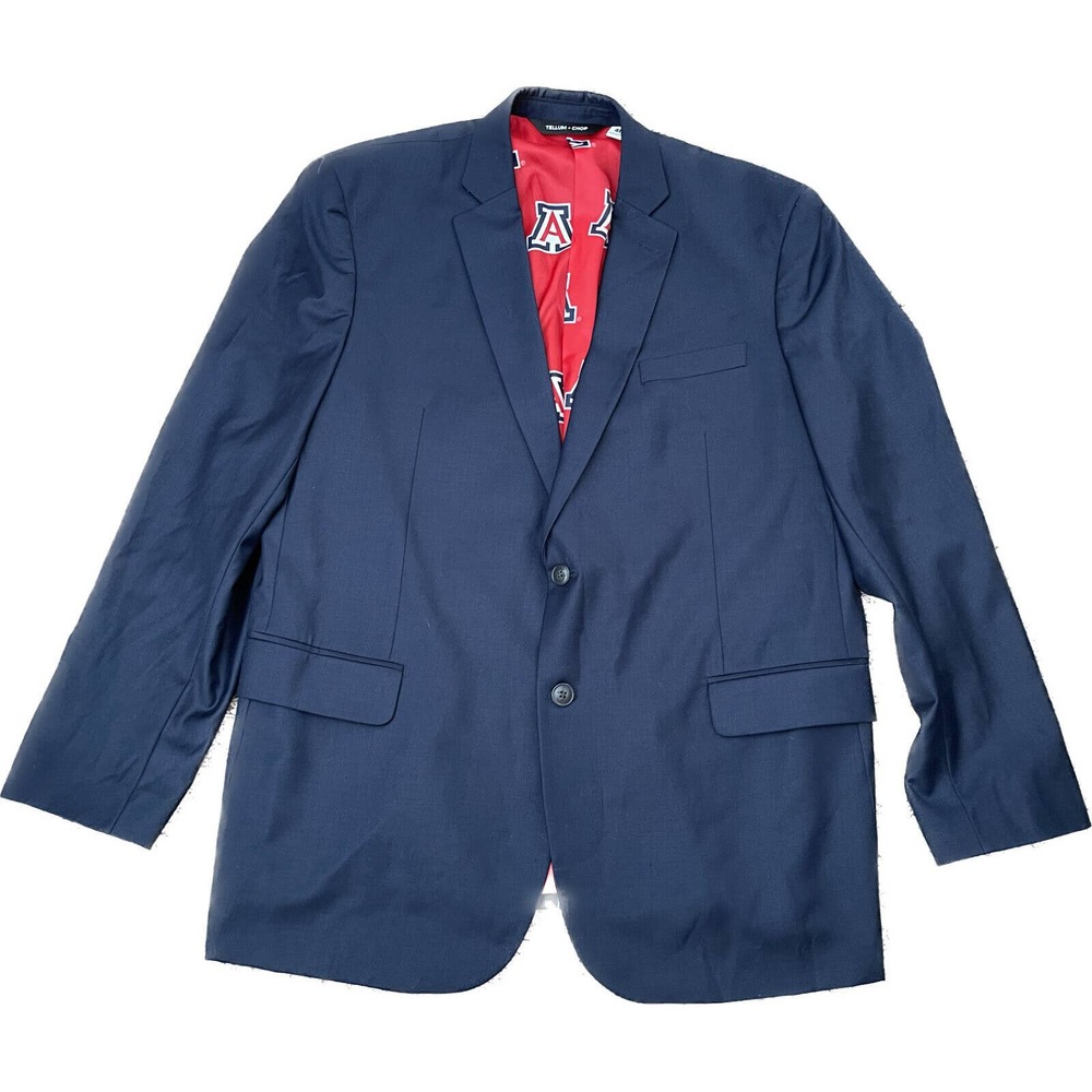 Tellum + Chop Arizona Wildcat Logo Lined Size 48R Blazer 2 Button Jacket